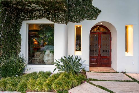 Real estate, Door, Fixture, Home door, Garden, Gate, Landscaping, Perennial plant, Yard, Hacienda, 