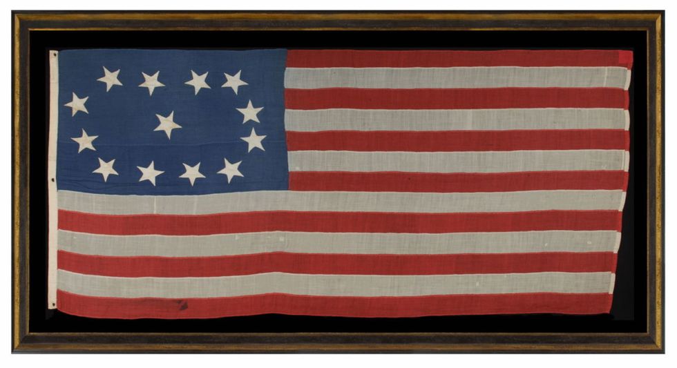 Vintage Evolution of the American Flag Framed Wall Hanging Print - Made in  USA