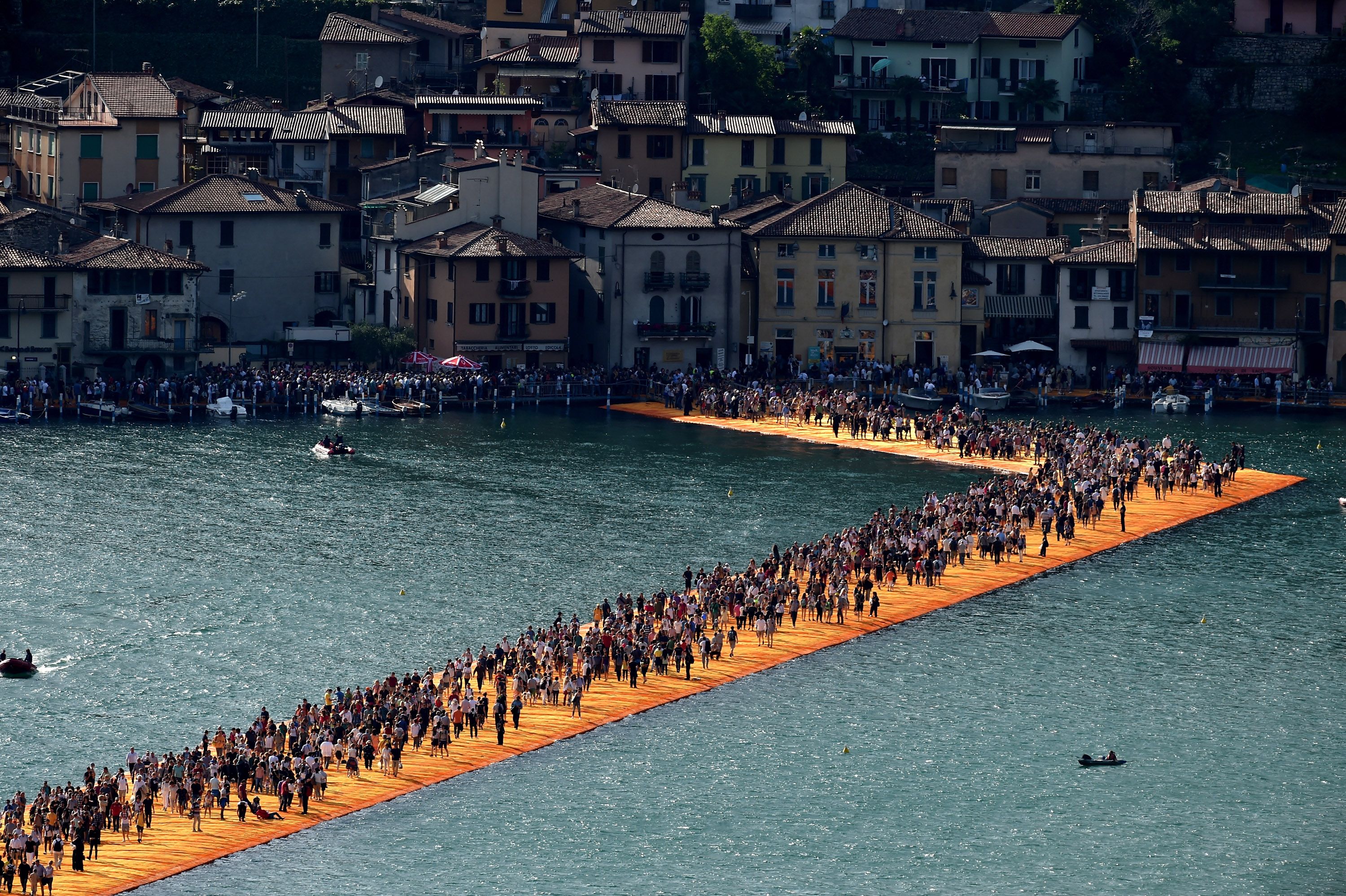 The Floating Piers Christo Floating Piers Lake Iseo Italy