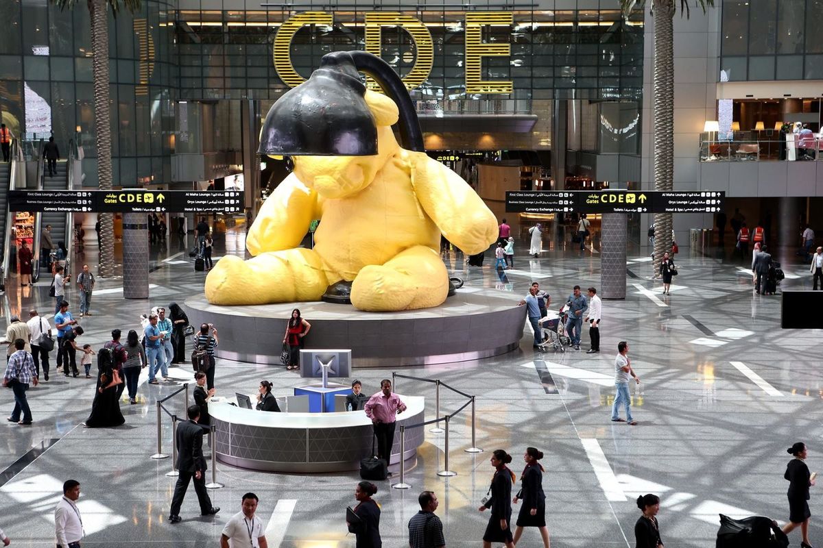 Urs Fischer Sculpture At Doha International Airport