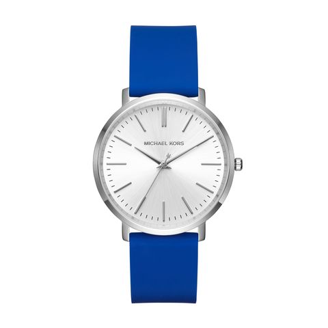 Blue, Product, Analog watch, Watch, Electric blue, Font, Cobalt blue, Azure, Clock, Grey, 
