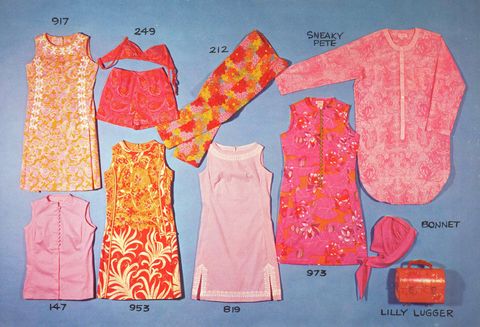 Sleeve, Pattern, Pink, Baby & toddler clothing, Orange, Peach, One-piece garment, Design, Illustration, Pattern, 