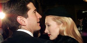 John F. Kennedy Jr., son of late U.S. President, with his wife Carolyn Bessette Kennedy, arrive at La Scala theatre in Milan Sunday, December 7, 1997. Giuseppe Verdi's Macbeth, directed by Italian maestro Riccardo Muti, opened the opera season at the renowned Milanese theatre. (AP Photo/Luca Bruno)