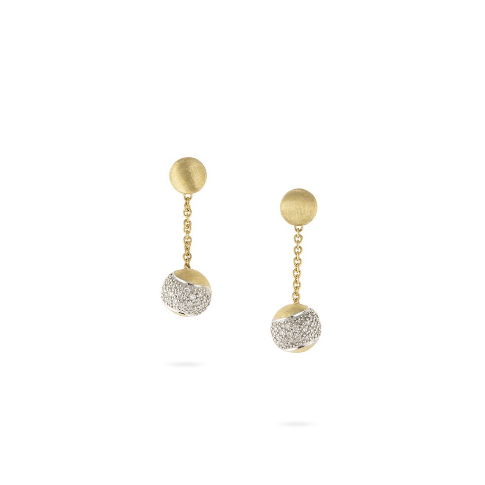 Earrings, Metal, Beige, Natural material, Circle, Silver, Body jewelry, Brass, Sphere, Glitter, 
