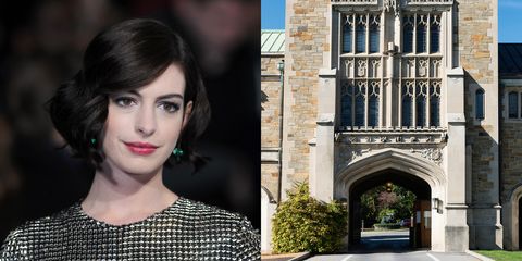 <p><strong>Vassar College</strong></p><p>Hathaway spent several semesters studying as an English major and women's studies minor at Vassar College before transferring to New York University's Gallatin School of Individualized Study. </p><p>She has referred to her college enrollment as one of her best decisions because she enjoyed being with others who were trying to "grow up."</p>