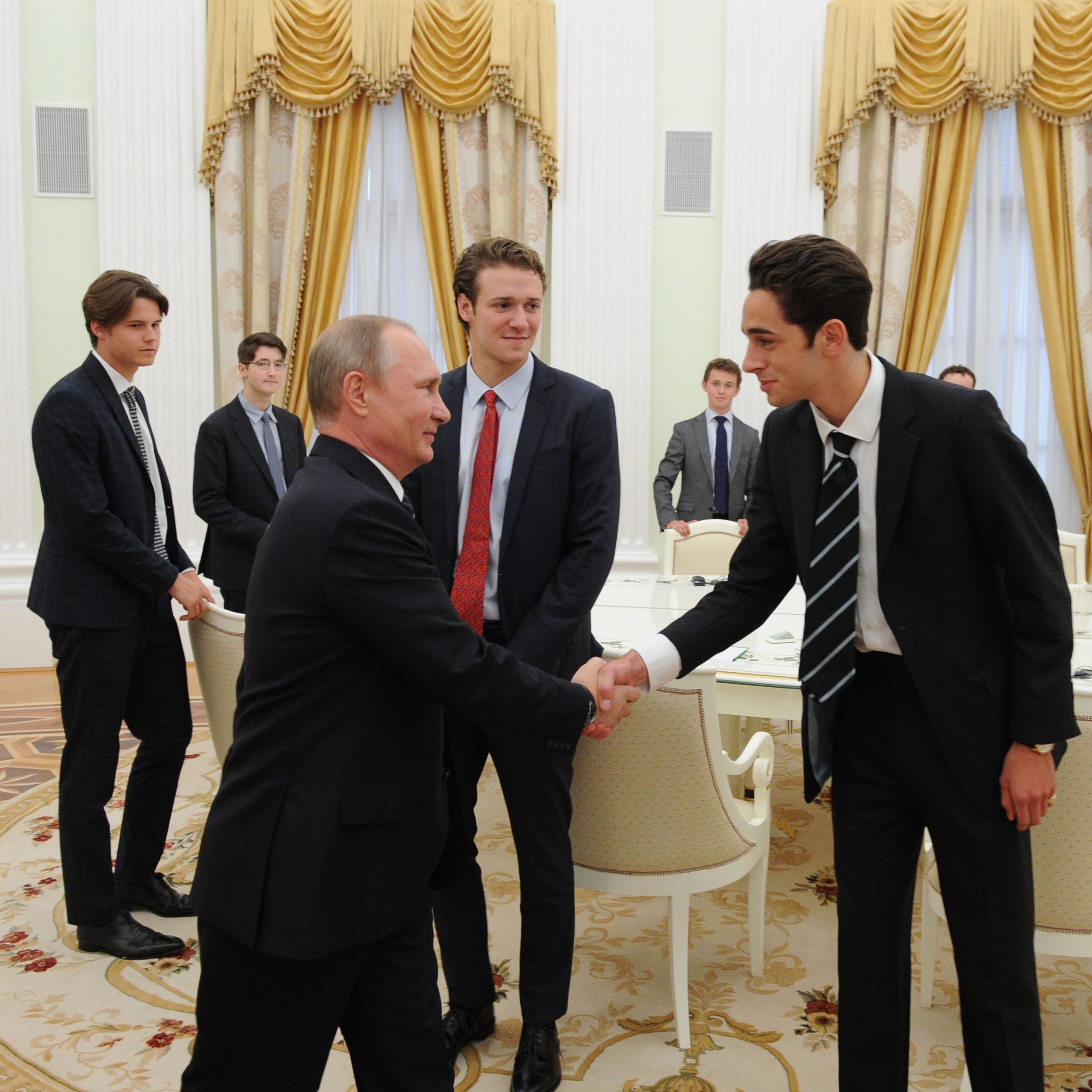 Vladimir Putin And Eton Students