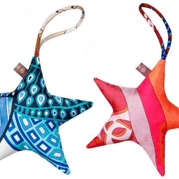 Costume accessory, Teal, Star, Fish, Earrings, Craft, 