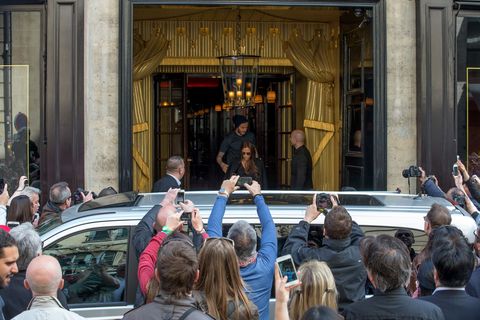 David And Victoria Beckham At Hotel Costes