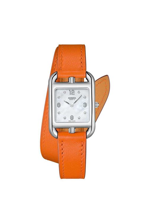 Product, Brown, Watch, Orange, Analog watch, Watch accessory, Electronic device, Amber, Peach, Strap, 