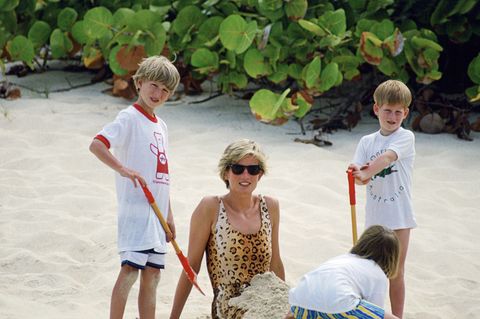 Princess Diana And Prince Harry On Necker Island
