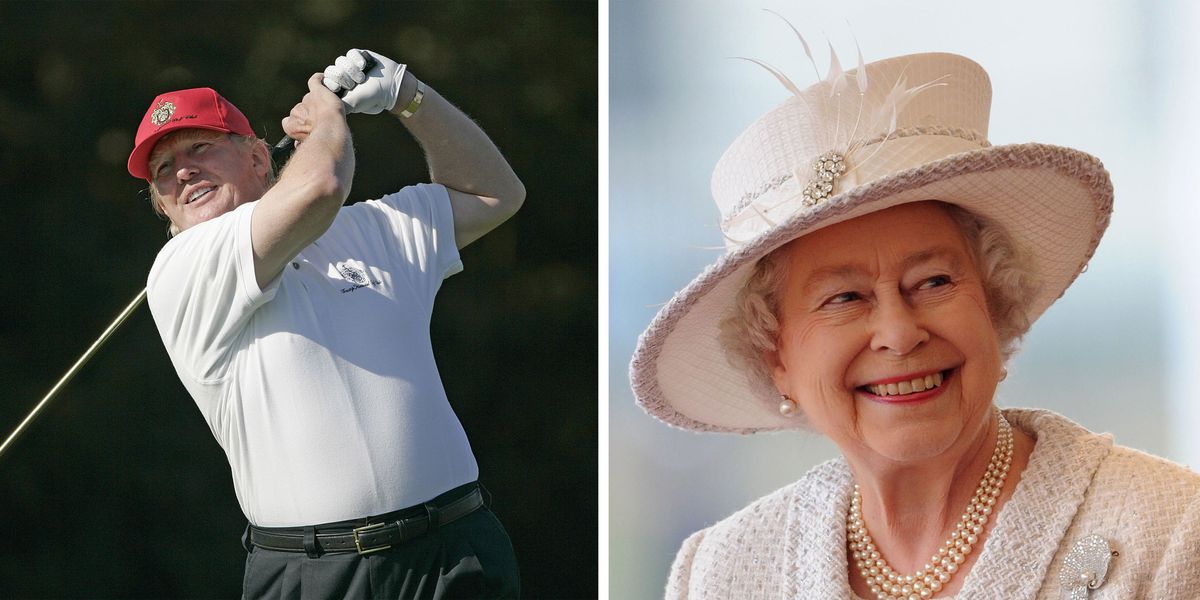 trump golfing with the queen