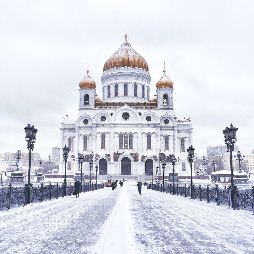 Храм христа спасителя зимой