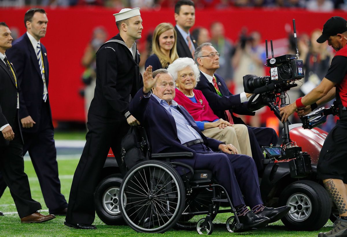 George And Barbara Bush Super Bowl