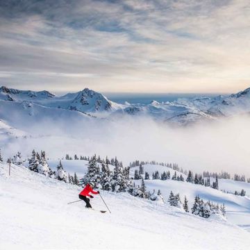 Winter, Winter sport, Slope, Mountain range, Snow, Mountain, Outdoor recreation, Atmospheric phenomenon, Ski Equipment, Ski pole, 