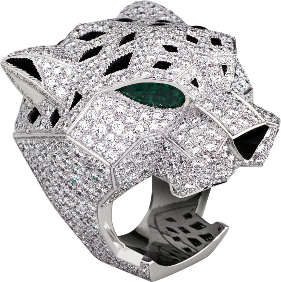 cartier panther head ring price