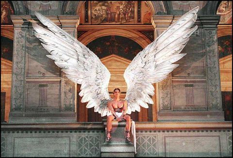 Wing, Angel, Art, Sculpture, Supernatural creature, Fictional character, Bird of prey, Bird, Mythology, Symmetry, 