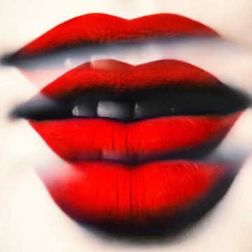 Lip, Red, Lipstick, Style, Organ, Eyelash, Carmine, Tooth, Close-up, Coquelicot, 