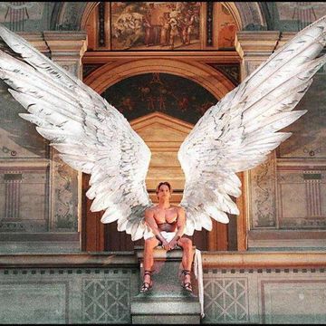 Wing, Angel, Art, Sculpture, Supernatural creature, Fictional character, Bird of prey, Bird, Mythology, Symmetry, 