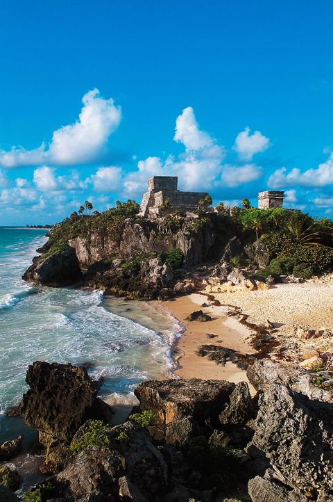 Mayan Ruins and the Beach in Tulum, Mexico
