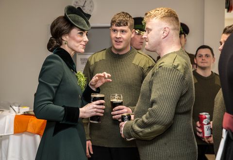 Kate Middleton Drinks Guinness And Talks To Irish Guards