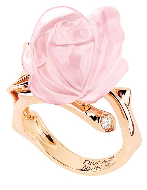 Pink Quartz Rose Ring from Christian Dior.