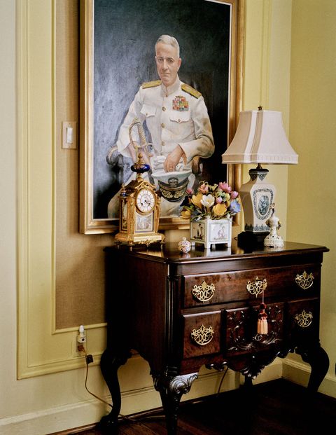 A portrait of McCain's husband, Admiral John S. "Jack" McCain Jr., painted in 1965, just before he received his fourth star.