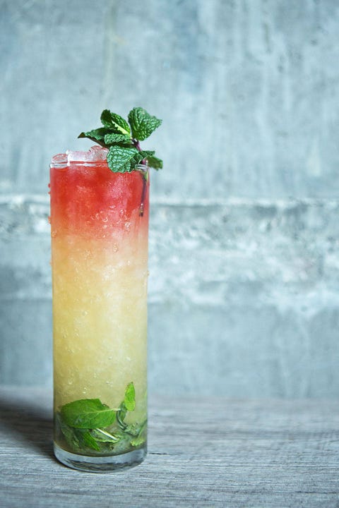 The Griffith Park Swizzle This delicious drink from Hinoki & the Bird in Los Angeles contains the winning combination of bourbon, absinthe, and mint. Here's how it's made:2 oz Bourbon 1 oz Fresh lime juice .75 oz simple syrup 2 dashes Absinthe 3 dashes each Angostura and Peychaud's bitters 1 sugar cube 5-6 Mint leaves 1 Mint sprigIn a small tin combine sugar cube, mint leaves, lime juice, simple syrup, bourbon and absinthe. Give the ingredients a slight muddle to awaken the mint; do not grind it. Take ingredients and dump into a Collins glass, fill about 3/4 full of crushed ice, add three dashes each of peychaud and angostura bitters, lightly swizzle bitters to have them "blend" into the drink. Top with more crushed ice and garnish with a mint sprig.