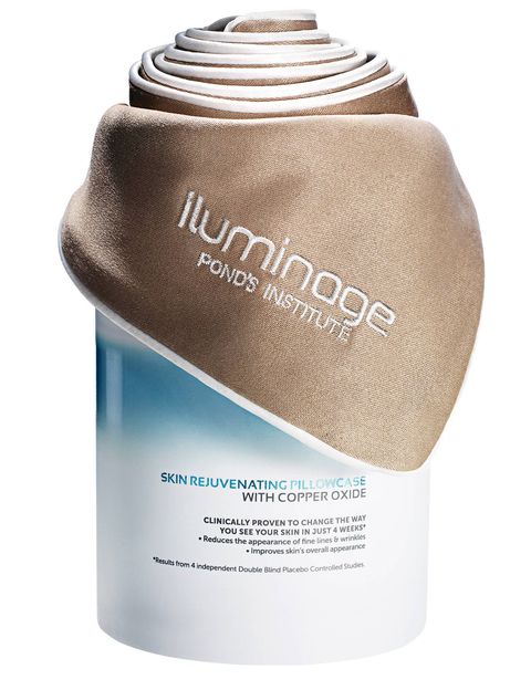 This silky wrinkle-smoothing pillowcase, woven with copper oxide fibers, claims to boost collagen and elastin production while you sleep. $60; bergdorfgoodman.com