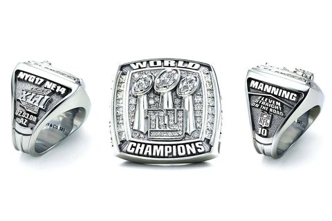 The New York Giants 2008 XLII Superbowl Championship ring made by Tiffany & Co. tiffany.com