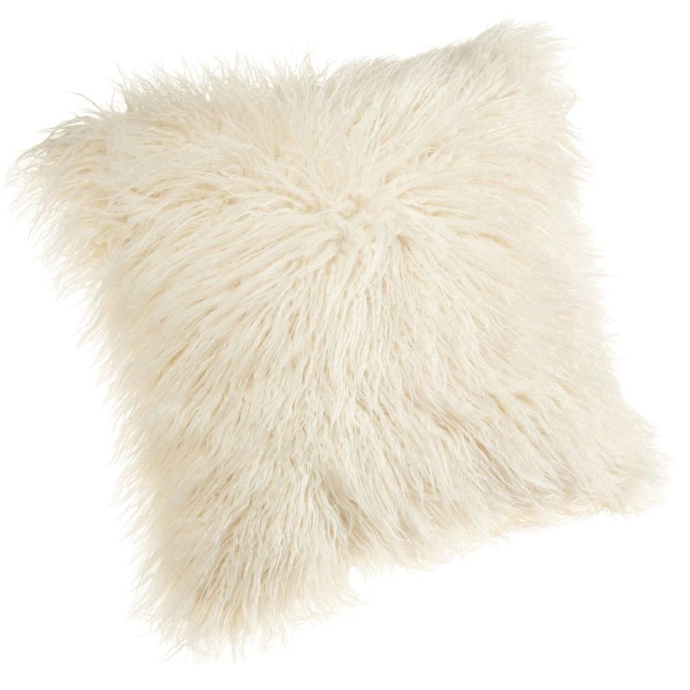 Brentwood 18-Inch Mongolian Faux Fur Pillow