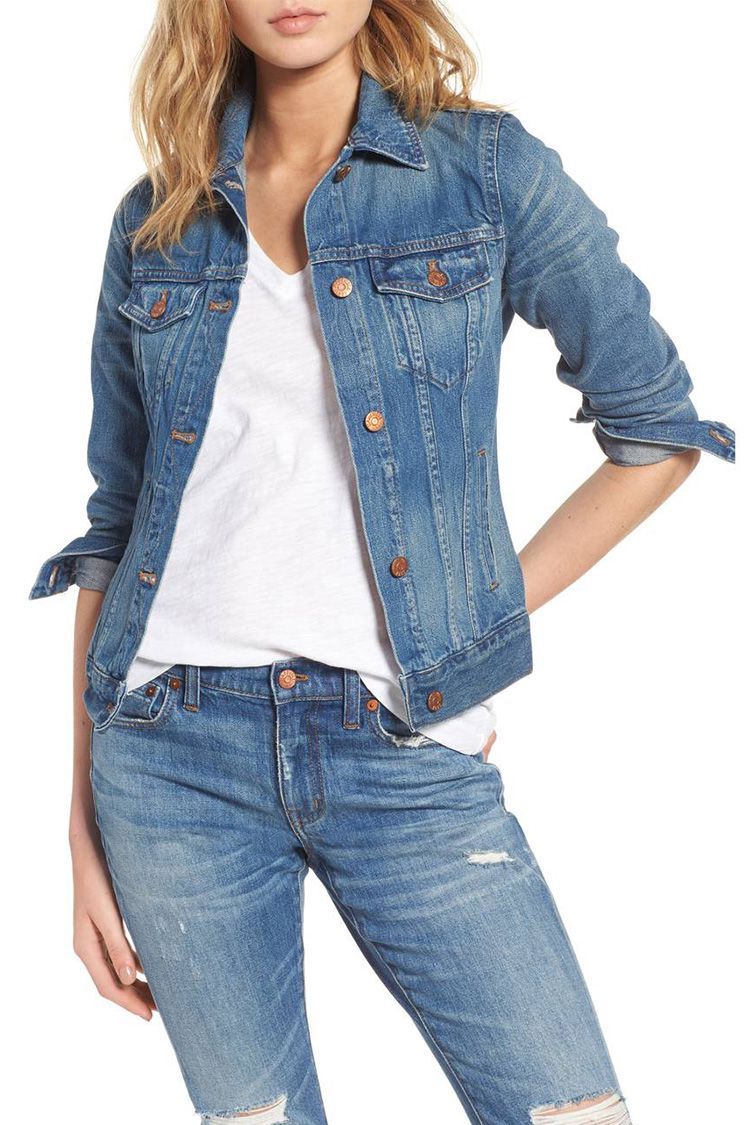 The cropped crew jeans jacket for women and