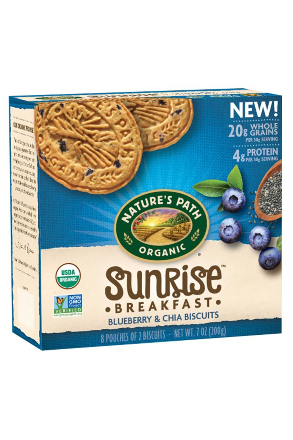 Nature's Path Sunrise Breakfast Biscuits in Blueberry and Chia