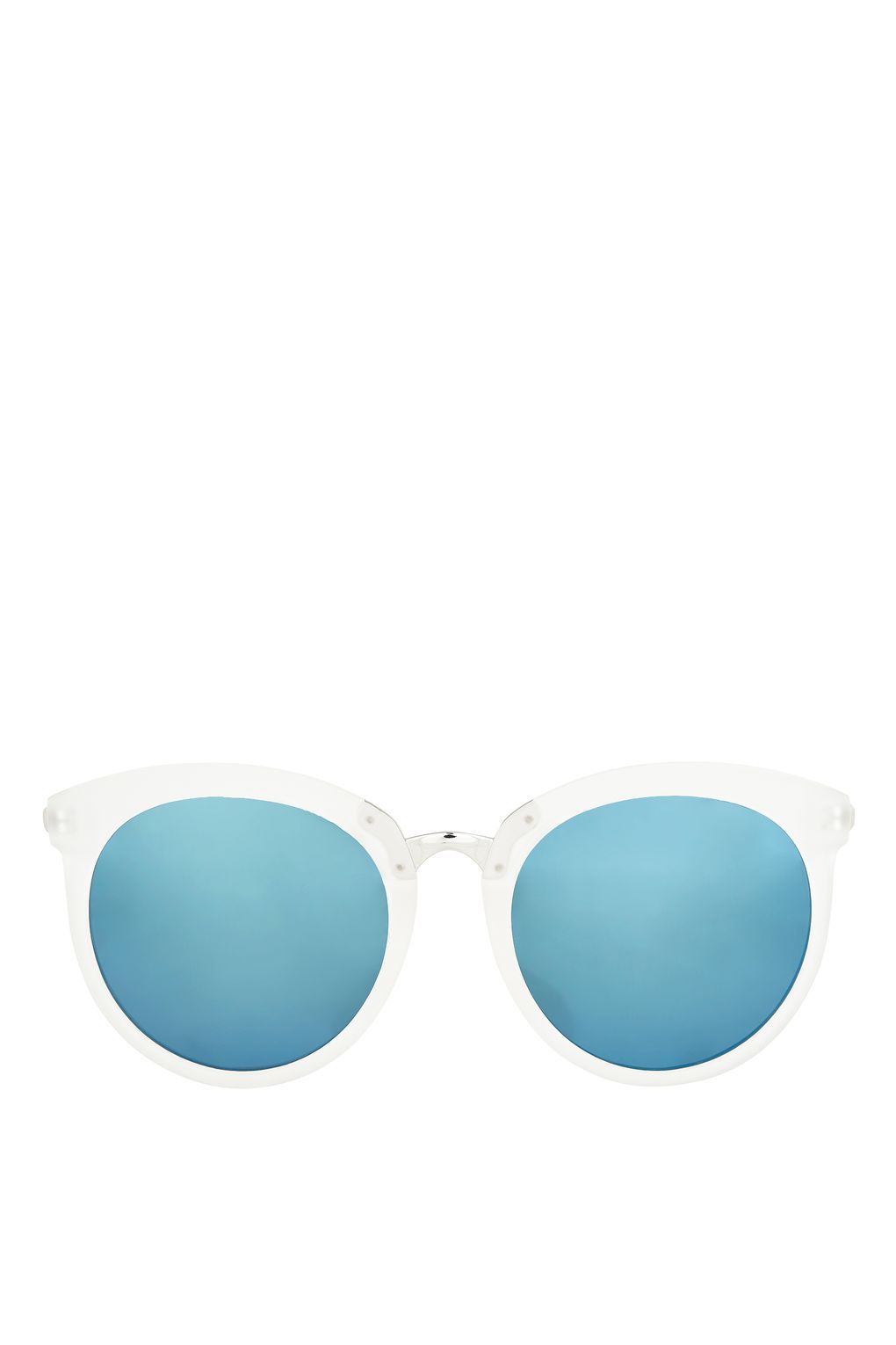 Topshop flatbrow cateye sunglasses in blue | ASOS