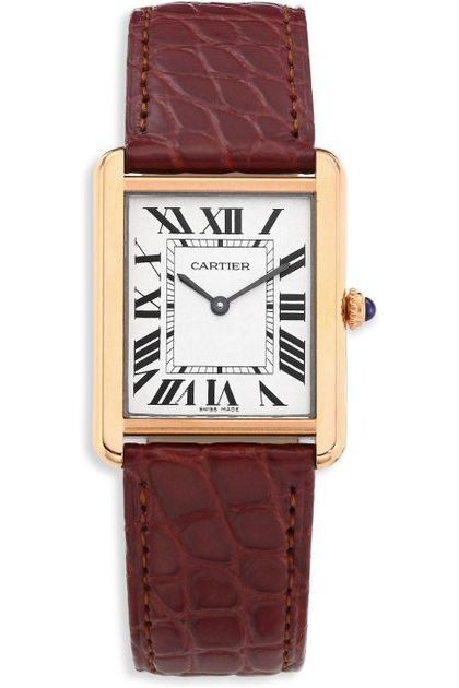 Cartier Tank Solo Large 18K Pink Gold & Alligator Strap Watch