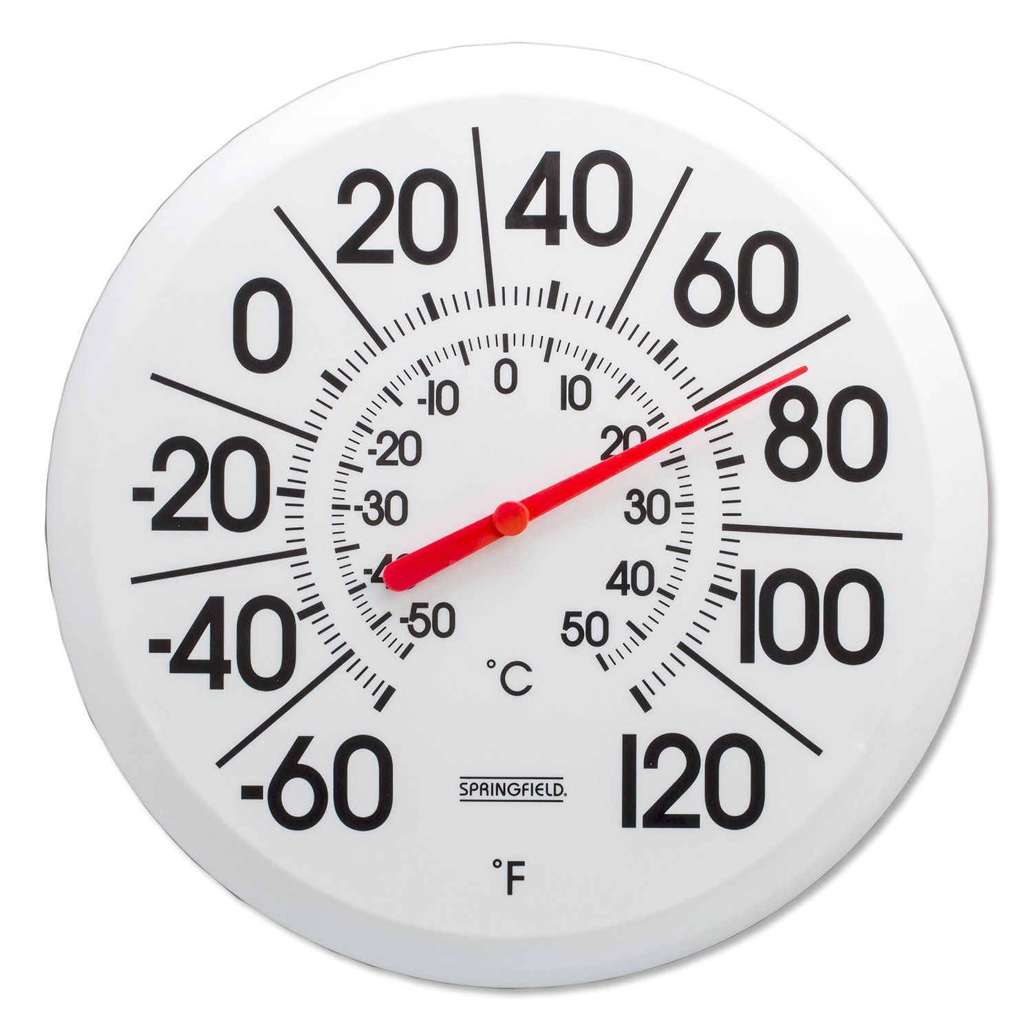 Big Outdoor Thermometer for Patio Round Large 8in Metal Outside Deck Porch Best 