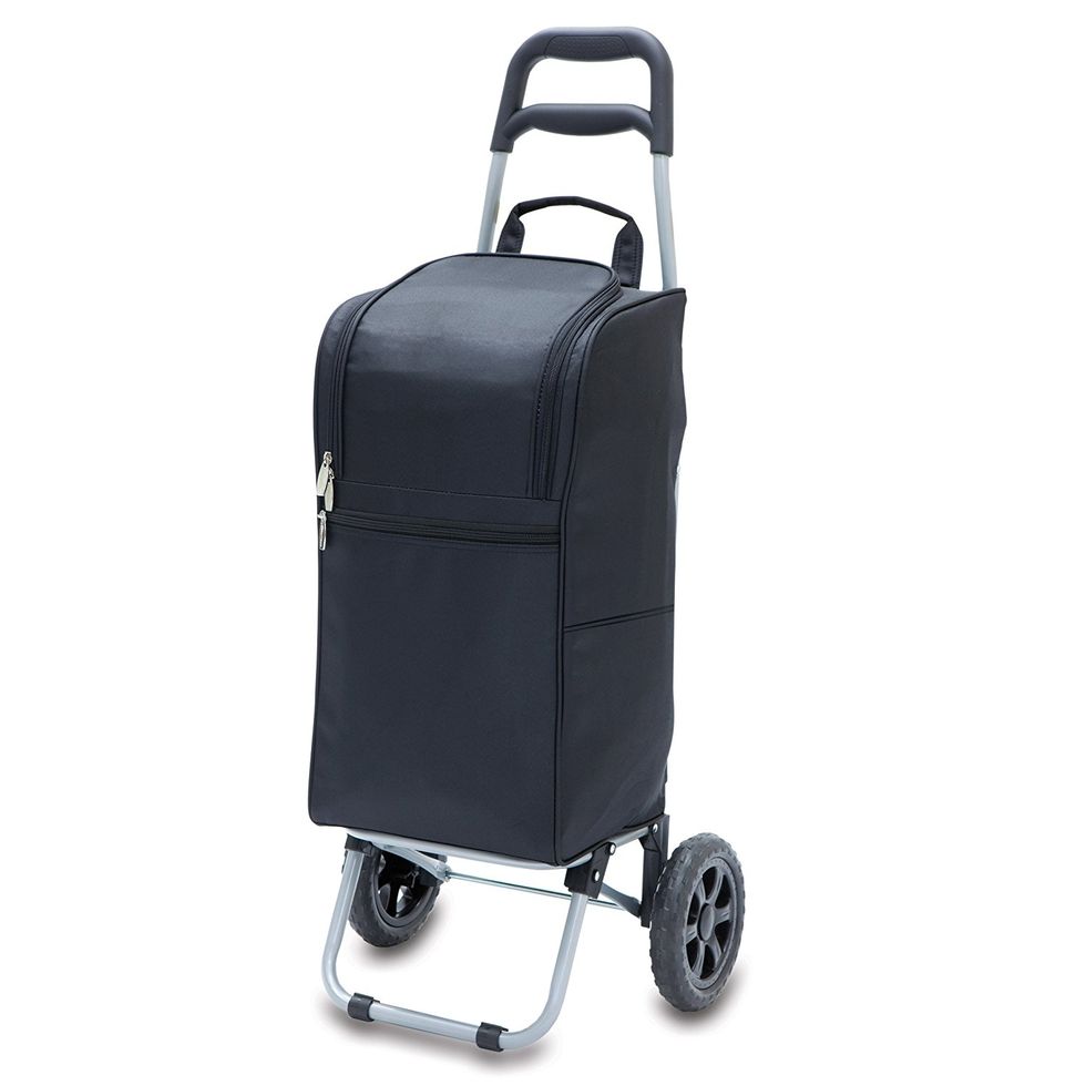 Picnic Time Insulated Cooler With Wheeled Trolley