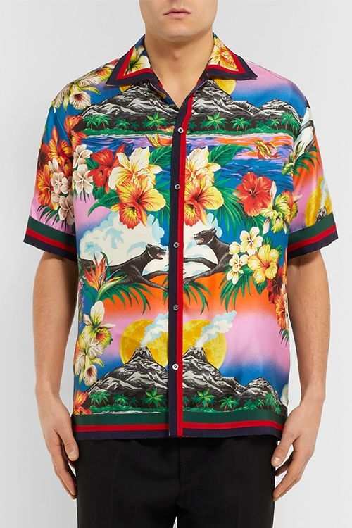 gucci hawaiian shirt mens