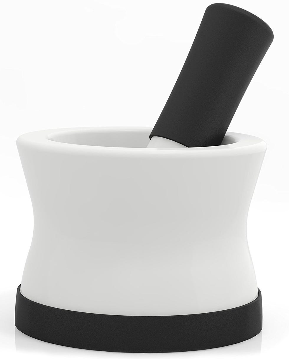 Cooler Kitchen EZ-Grip Silicone & Porcelain Mortar and Pestle