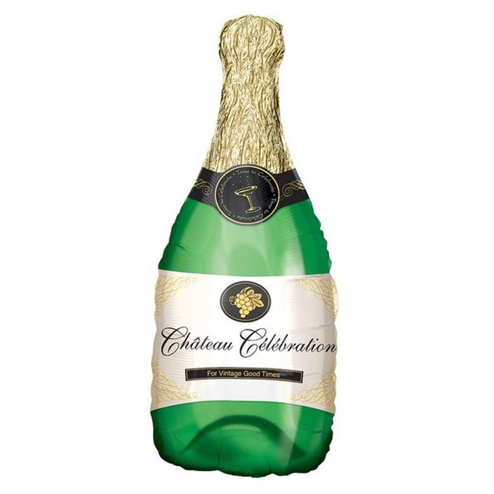 Champagne bottle with top foil., Stock image