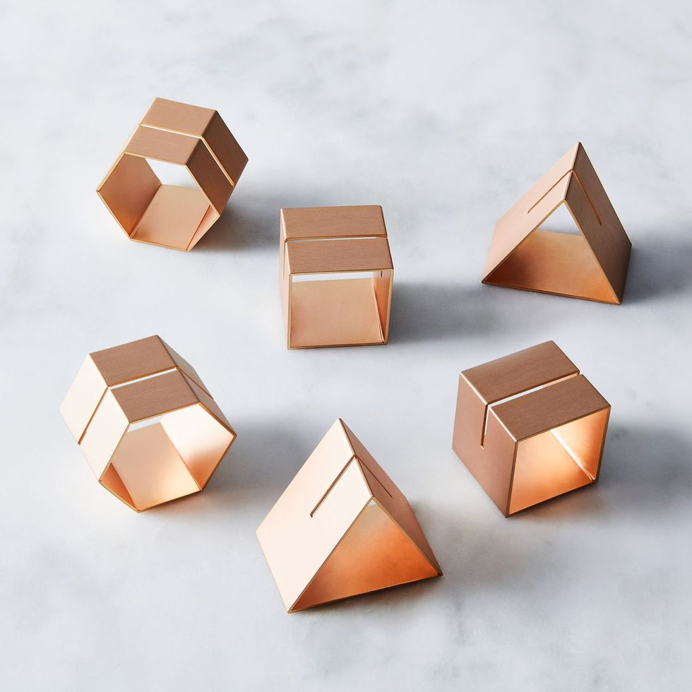 Esselle Rose Gold Napkin Rings & Placecard Holders (Set of Two)