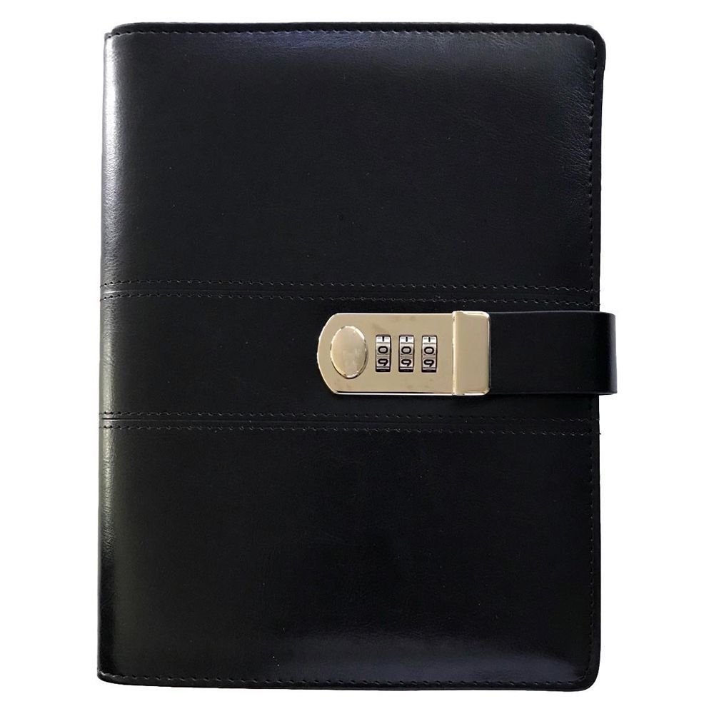 Personal Secret Leather Refillable Binder Journal With Combination Lock