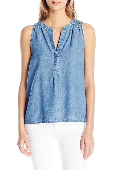 girls chambray top