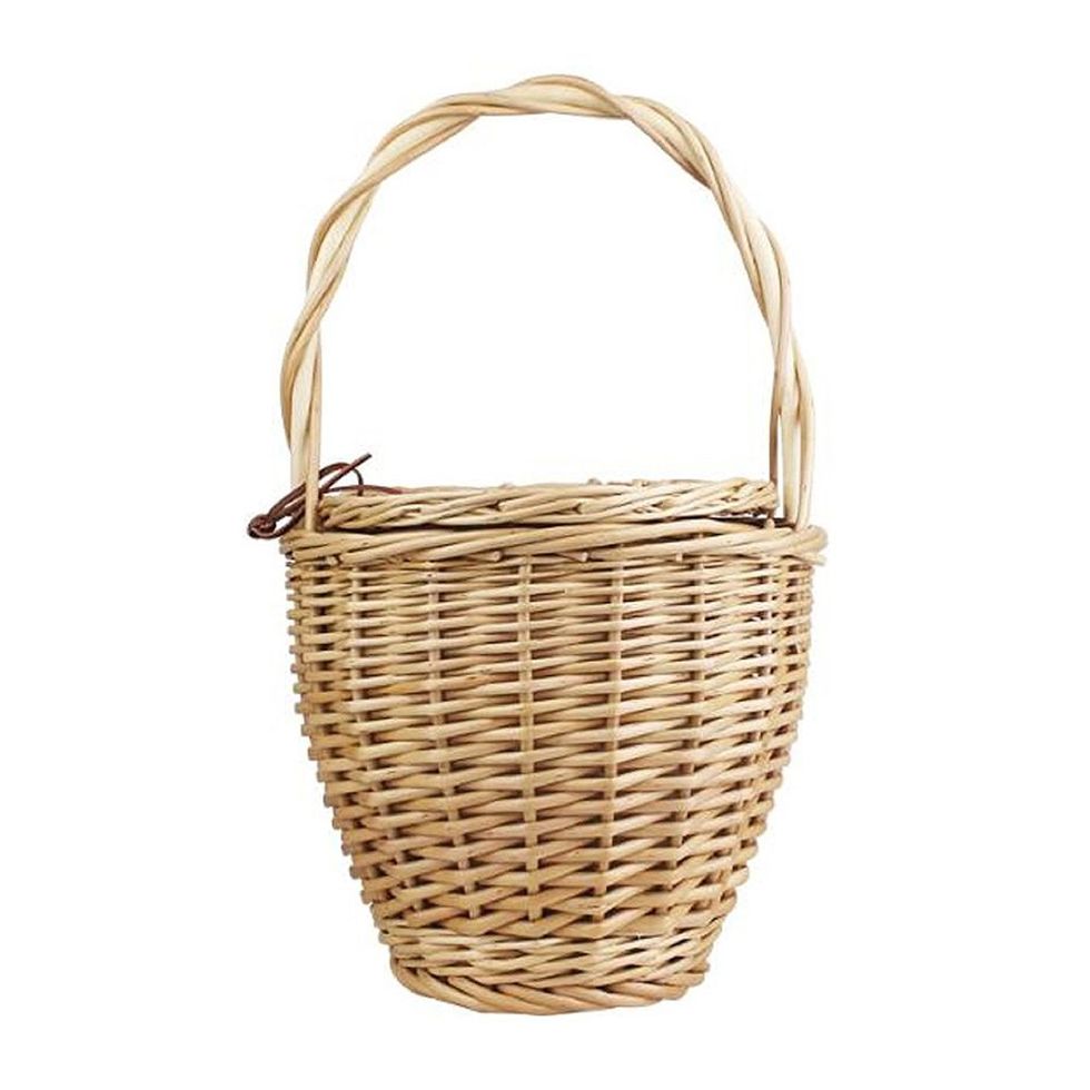 Lush Leather Straw Birkin Basket Bag