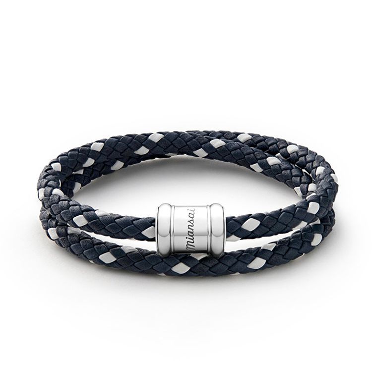 Miansai Two-Tone Leather Casing Bracelet