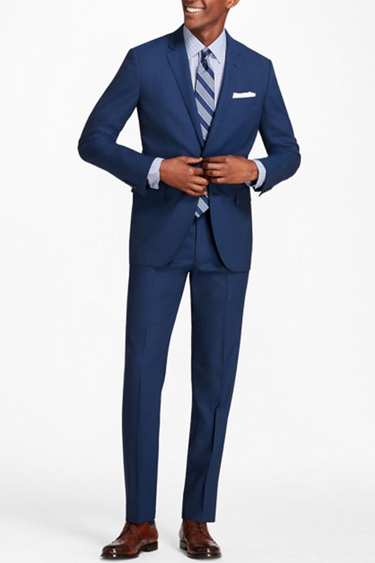 Brooks Brothers Milano Fit BrooksCool Tic Suit 