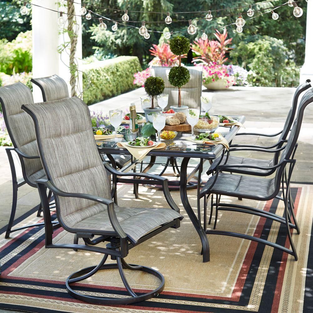 Hampton bay 7 piece 2024 wicker patio set