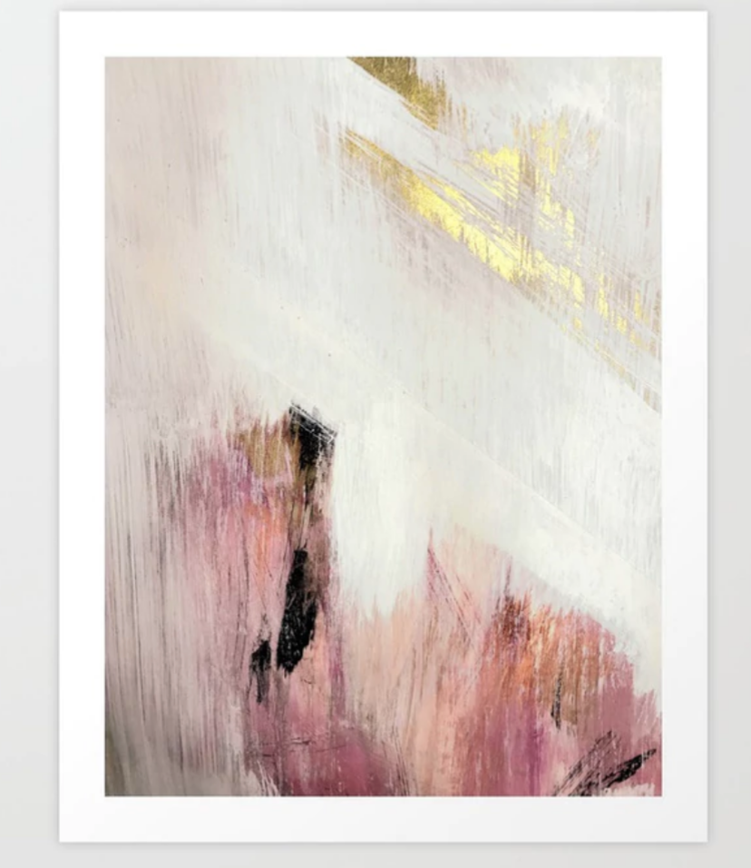 Pink, Black and Gold Wall Art 