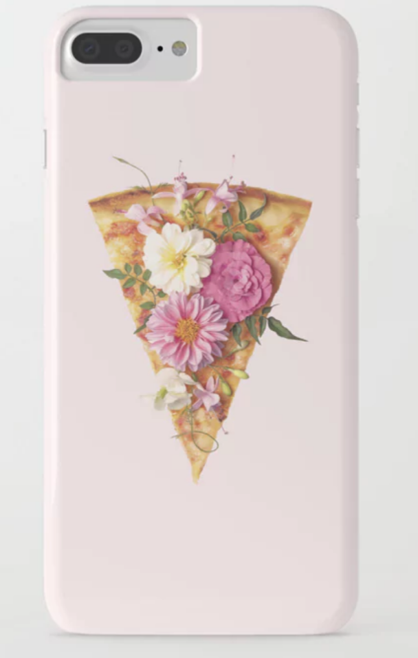 Floral Pizza iPhone Case