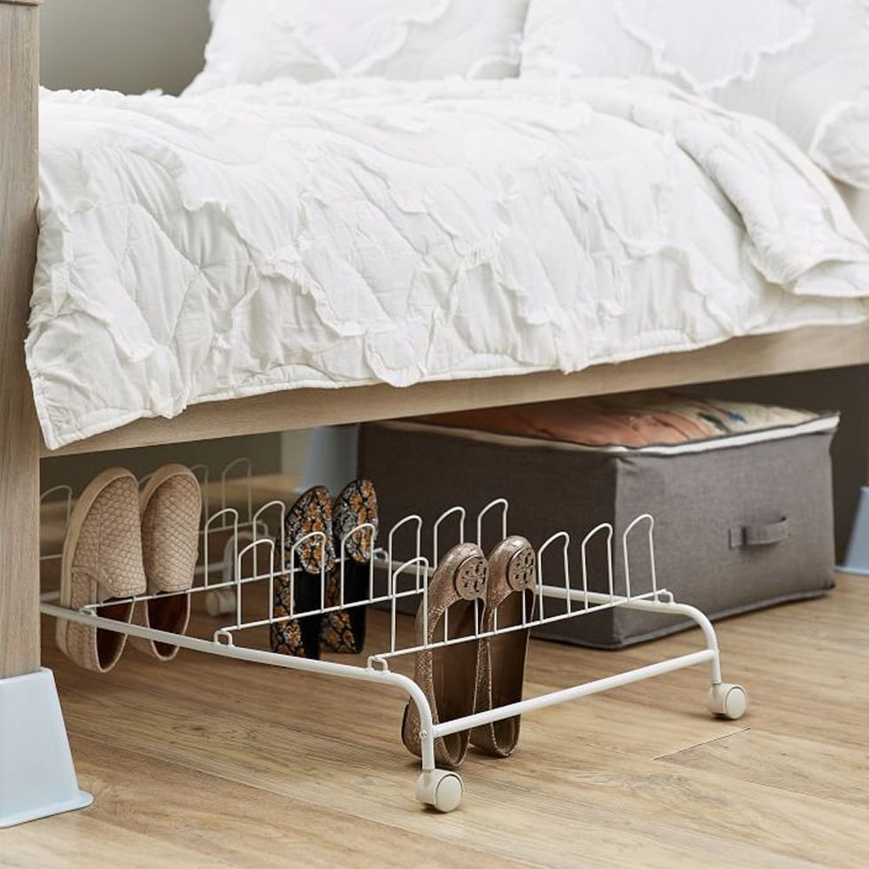 Under Bed Storage with Wheels, Upgraded Under the Bed Rolling Storage  Containers with Lid, Underbed Shoe Storage Organizer, Bedroom Storage Bins  on