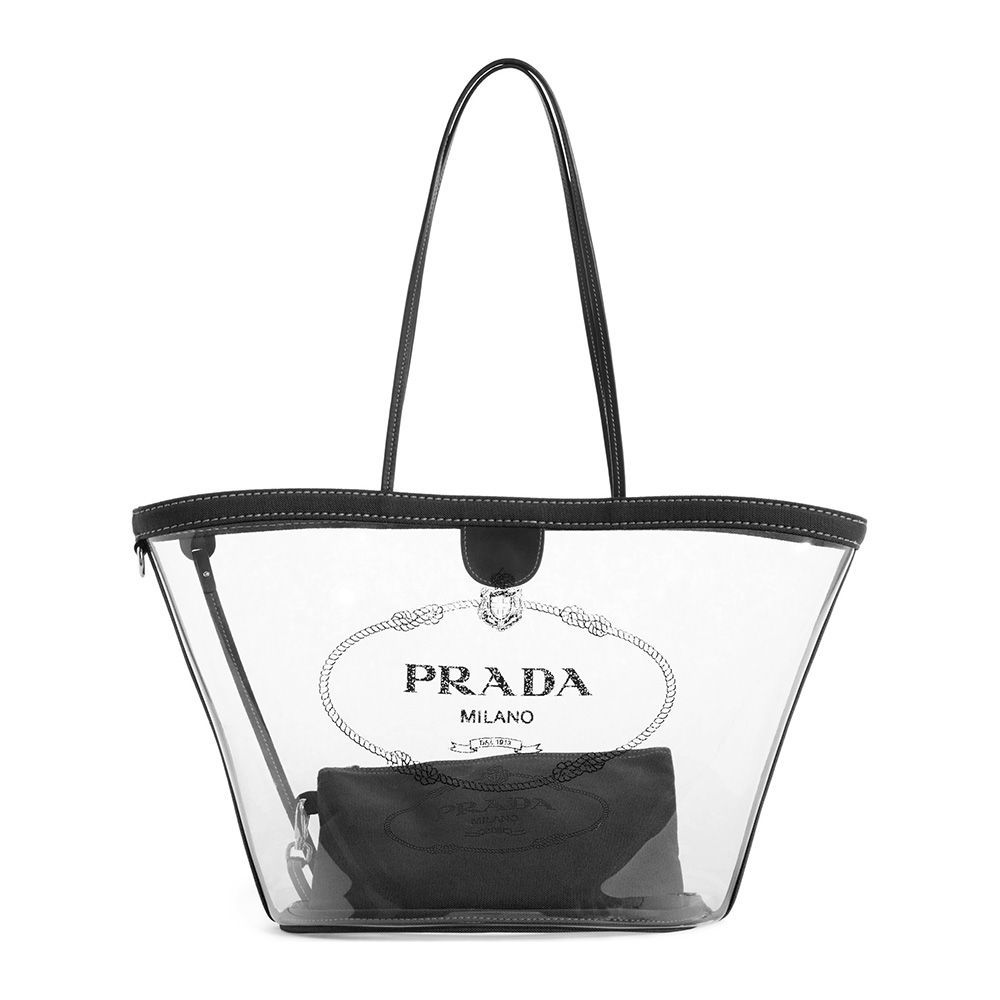 prada clear tote